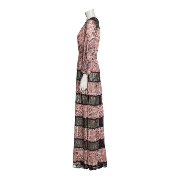 Alice + Olivia Karolina Paneled Halter Maxi Dress Blush Kiss Vanilla Size XS NWT - Picture 2 of 5